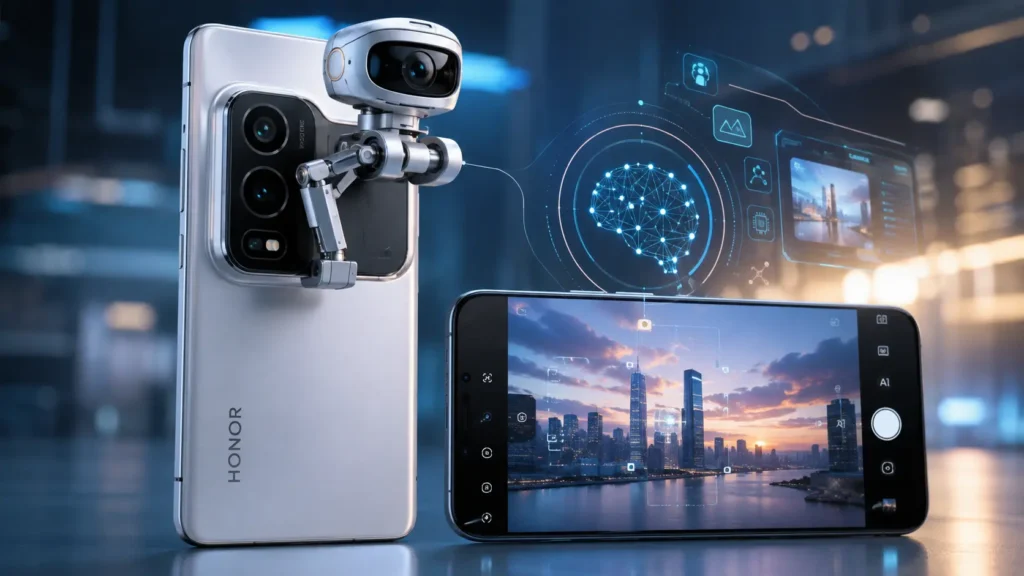 Honor Robot Phone with AI gimbal camera