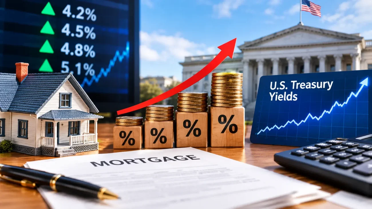 Mortgage Rates Rising and Treasury Yields Chart